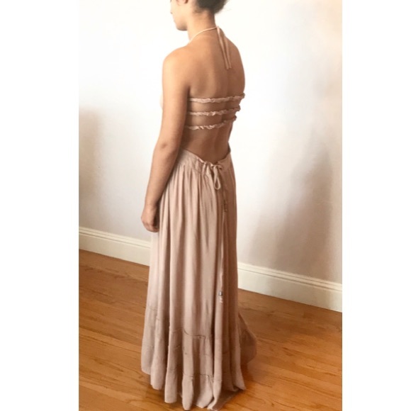 Bohemian Halter Backless Extratropical Maxi Dress - Picture 7 of 7